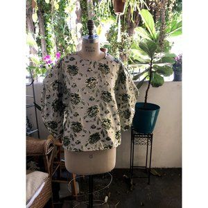 Shein | Jacquard Floral Print Top Size Large